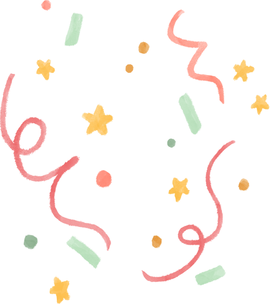 Watercolor Confetti Illustration